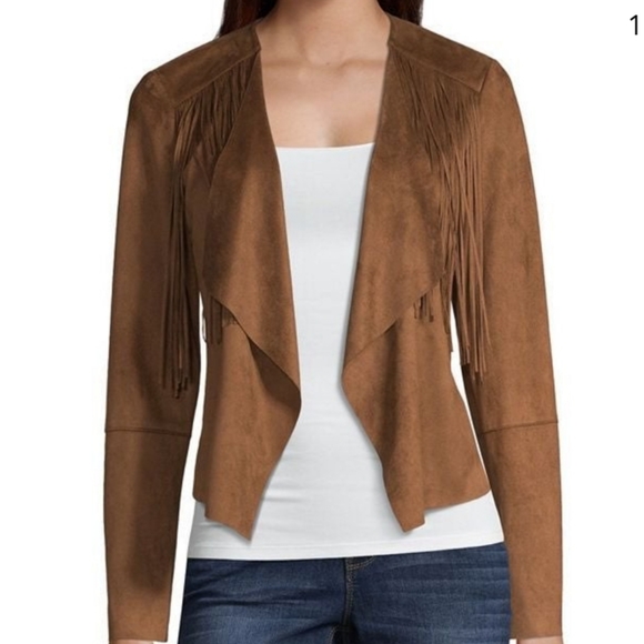 a.n.a Jackets & Blazers - A.n.a suede brown jacket with fringe
